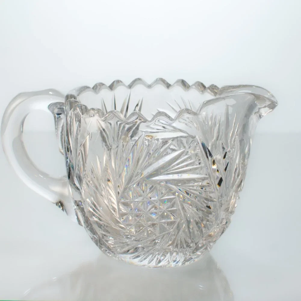 VINTAGE Pressed Glass Sugar Bowl and Creamer Set - Perfect For Coffee or Tea Set
